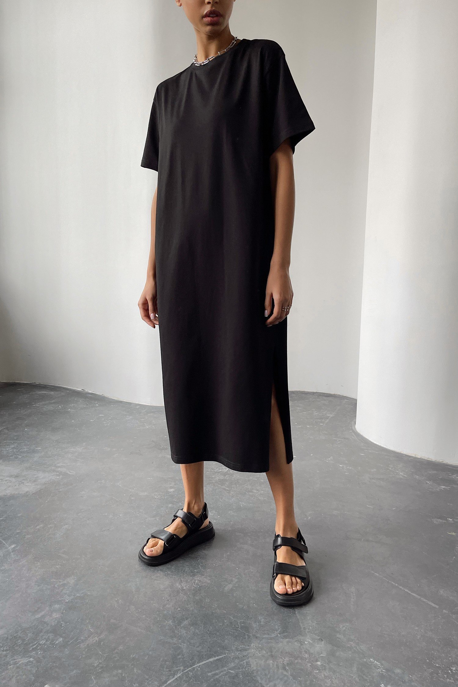 Платье-футболка черное - THE LACE Фото 81049 Платье-футболка черное - THE LACE Фото 81049