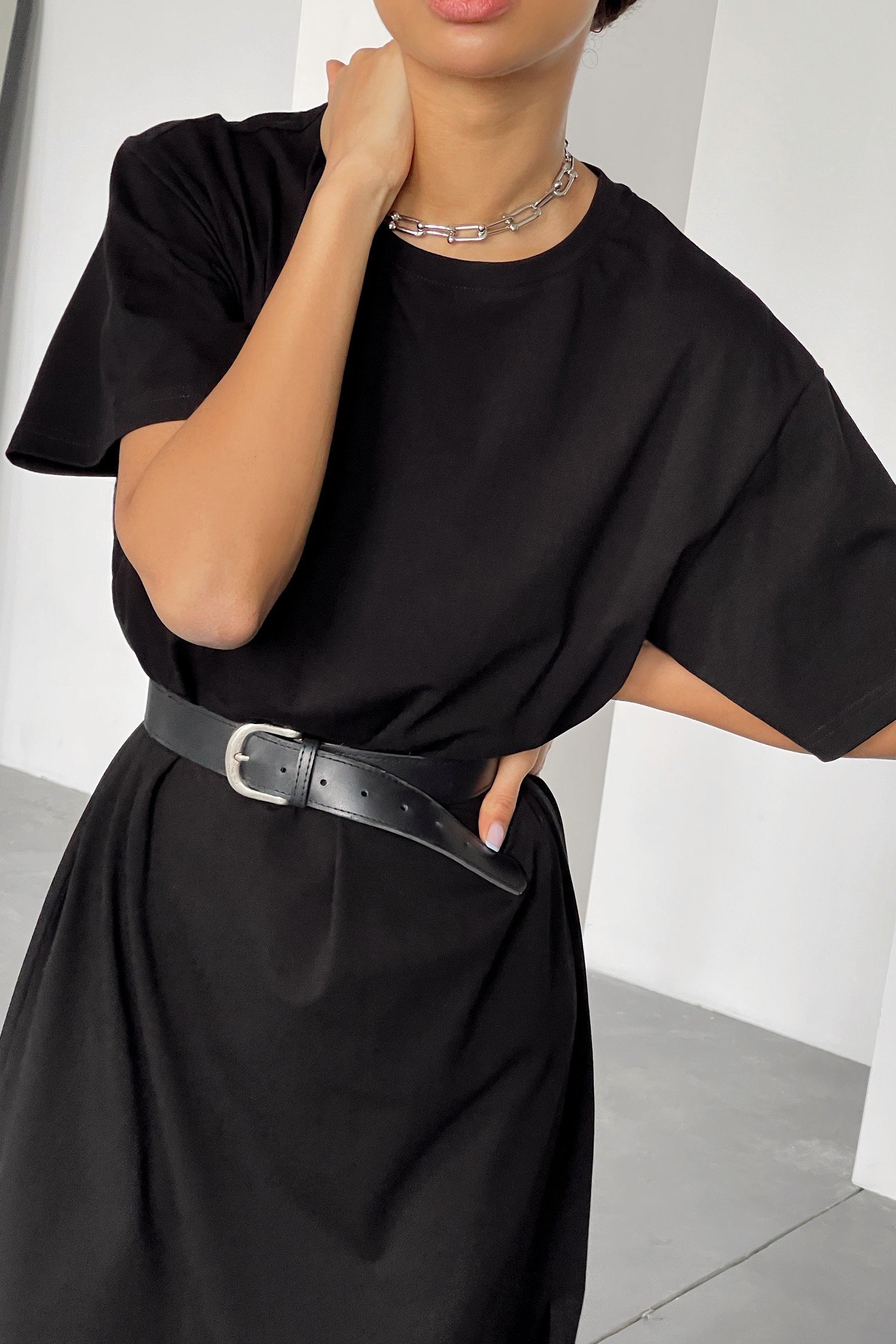 Платье-футболка черное - THE LACE Фото 81053 Платье-футболка черное - THE LACE Фото 81053