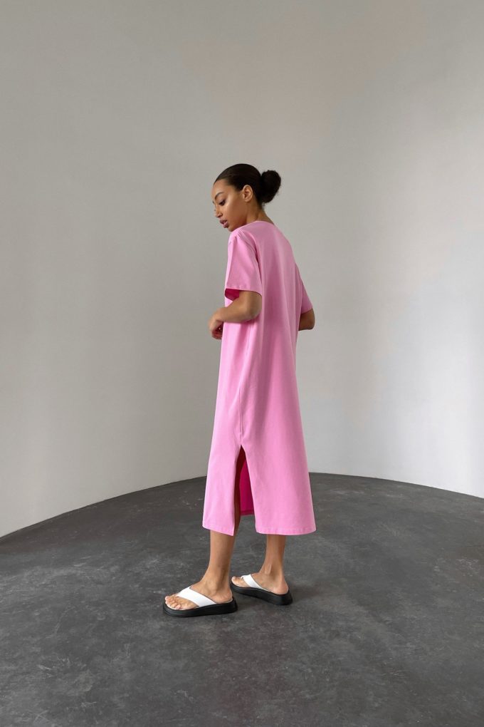 Сукня-футболка рожева Фото 3