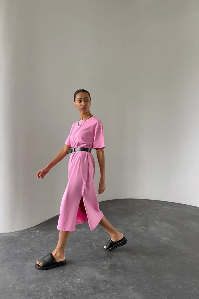 Сукня-футболка рожева Фото 4