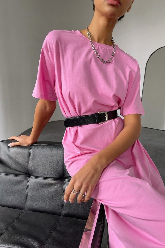 Сукня-футболка рожева Фото 6