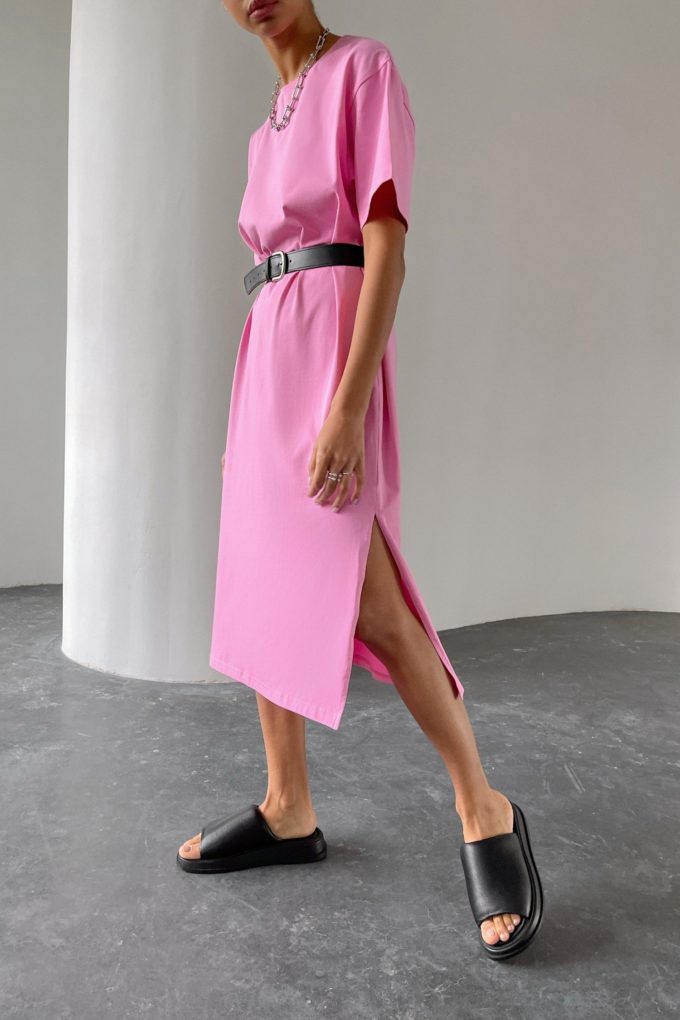 Сукня-футболка рожева Фото 2