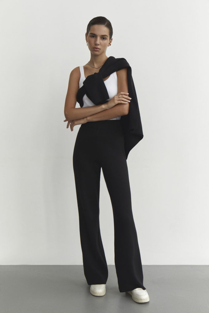 Брюки трикотажні чорні - THE LACE photo 119817