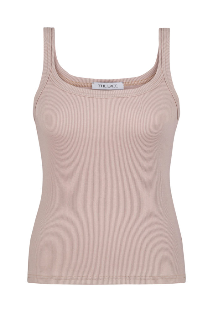 Трикотажна майка кремова - THE LACE фото 136660