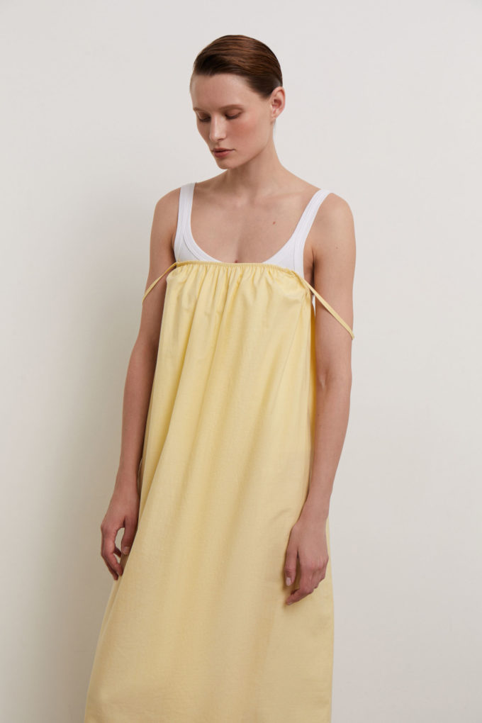Сарафан вільного крою максі жовтий (eco) - THE LACE photo 162443