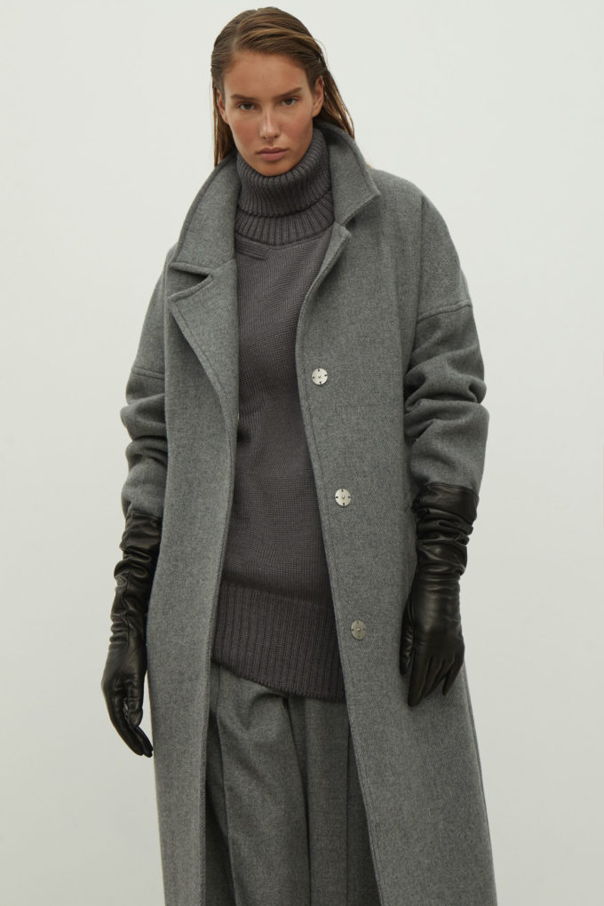 Пальто-халат вовняне сіре - THE LACE фото 254656