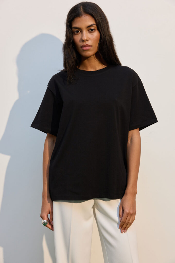 Футболка oversize чорна фото 5